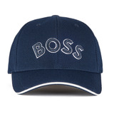 Gorra Boss De Piqué Elástico Con Logo Bordado