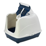 Arenero Sanitario Gatos Moderna Flip Top Jumbo C240 Azul Osc