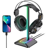 Soporte Y Base Para Auriculares Y Diademas Gamer Rgb