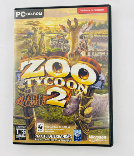 Dvd Jogo De Pc Zoo Tycoon 2 African Adventure - Original