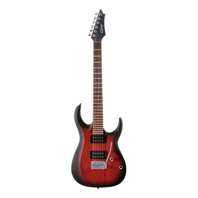 Guitarra Electrica Cort X100 Vino Sombreado Mate Diestro Black Cherry Burst Jatobá