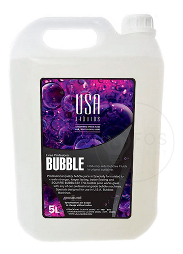 Fluido Liquido Bolha De Sabão 5 Litros Bubble Usa Pro Liquid