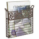 Porta Revistas Decorativo De Metal Moderno Montar Pared...