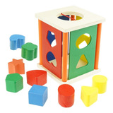Cubo Didáctico Encajable De Figuras Geométricas Motricidad