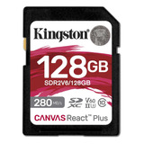 Tarjeta Memoria Sd Kingston Canvas React Plus 128 Gb V60