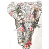 5d Pintura Por Diamantes.elephant Wearing Flowers 