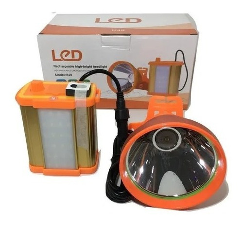 Foco Led Caza 300w Linterna Minera Recargable Usb Camping