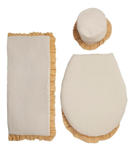 Set Baño 3 Piezas Bordados Velutti