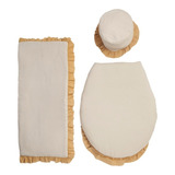 Set Baño 3 Piezas Bordados Velutti