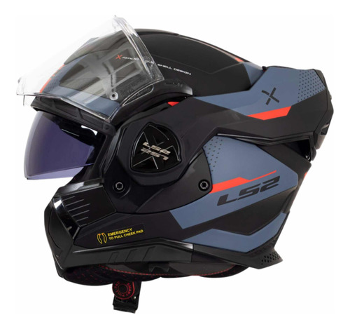 Casco Para Motocicleta Ls2 Advant X Oblivion Abatible Ece