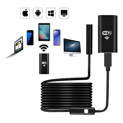 . Câmera De Endoscópio Wifi Com Cabo Macio 720p Hd 5m Para | Envío gratis