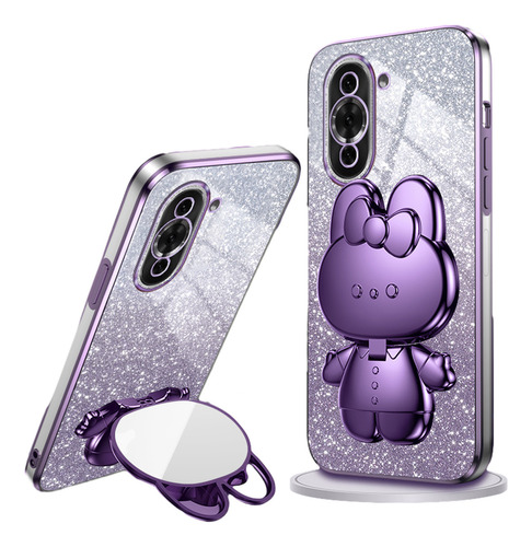 Brillo Brillante Carcasa Funda Para Huawei + Espejo Soporte