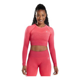 Gymshark Adapt Ombre Seamless Long Sleeve Crop Top - Pinkred
