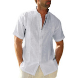 Ryannology Camisas Guayabera Para Hombre De Lino De Manga Co