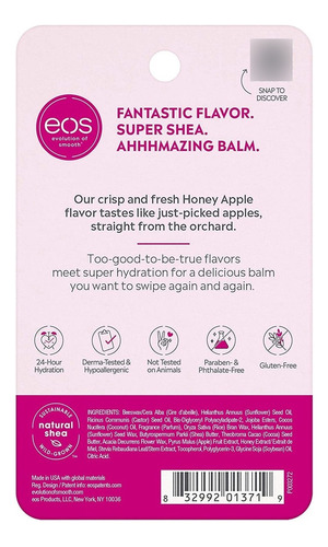 Eos Super Soft Shea Lip Balm - Honey Apple | 24 Hour Hydrati