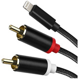 Adaptador Auxiliar De Audio De Cable Lightning A Rca, Adapta