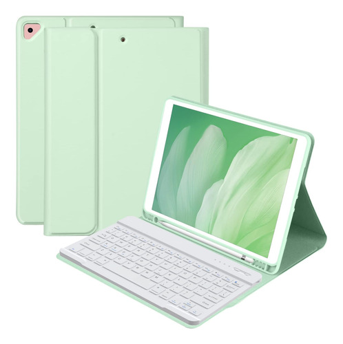 Funda C/teclado Bqss Para iPad 9g/8g/7g 10.2in Wireles/green