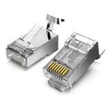 Conector Macho Cat6a/cat7 Blindado - Stp - 23awg C/ 10 Pçs