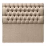 Respaldo Capitoné Premium Lino Beige King