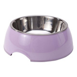 Plato Comedero - Bebedero Perro 2 En 1 Talla M Morado