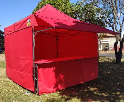 Tenda Sanfonada 3x3 Com Balcão E 3 Laterais 