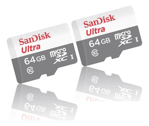 Cartão Micro Sd 64gb Sandisk Ultra 2 Unidades