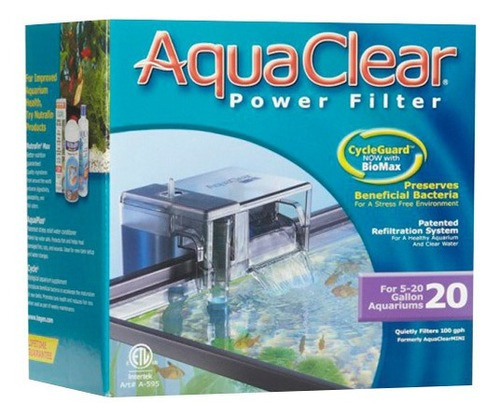 Filtro Cascada  Aquaclear 20 Pecera 75 Lts