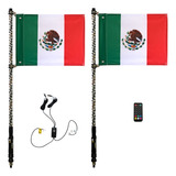 Par Antenas De Led Rgb 90cm, Bluetooth, Flexible,rzr, Canam