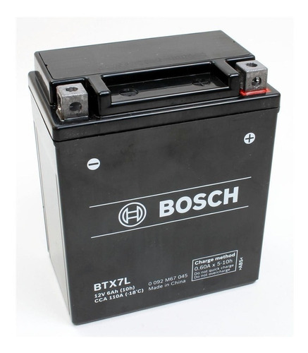 Bateria Bosch Btx7l 12v 6ah Honda Xr / Cbx 250 / Nx4 Falcon