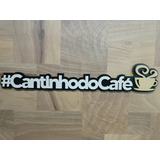 Aplique Cantinho Do Café Alto Relevo Mdf 36cm Creme