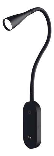 Velador Led Pared Lampara Flexible Tbcin Touch Dimmer Usb 5w Color De La Estructura Negro