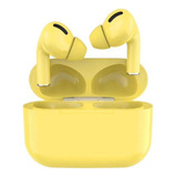Fone Ouvido Pequeno Potente Air Pods Hmaston Ly115 Bluetooth Cor Amarelo