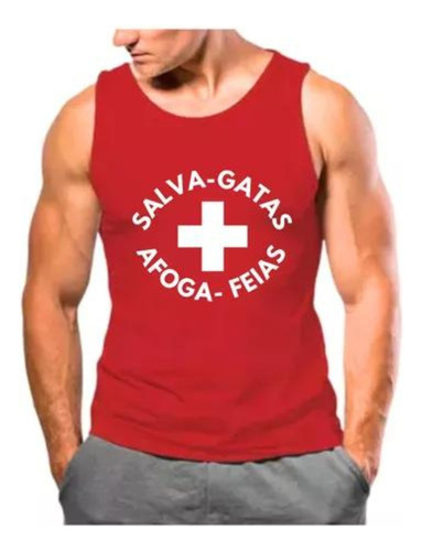 Camiseta Salva Gatas E Afoga Feias Regata Carnaval