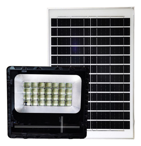 Reflector Led Solar 1000w Control Y Accesorios Instalacion Carcasa Negro Luz Luz Blanco Frio 6500k