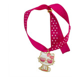 Pulsera Liston Hello Kitty Resina Con Gafas 15cm Rosa