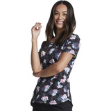 Top Dickies Estampado Flores Uniforme Clínico Mujer