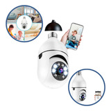 Camera Ip Inteligente Lampada Panoramica Wifi E Espiã S/fio