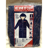 Piloto Capa Poncho Para Lluvia Azul 1.2m Pvc Emtop Talle Xxl