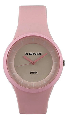 Reloj Xonix Mujer Caucho Rosa Deportivo Sumergible Pl-a22