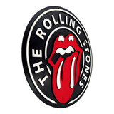 Placa 3d Rock Rolling Stone Decorativa Mdf Relevo Retro P077