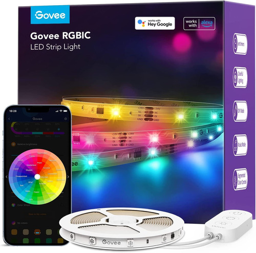 Tira De Luces Led Govee Smart Rgbic, 10 Metros, Con Wi-fi