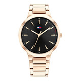 Reloj Tommy Hilfiger Para Mujer De Acero Rosé 1782400 Color De La Malla Rosé Gold Color Del Bisel Rose Gold Color Del Fondo Negro