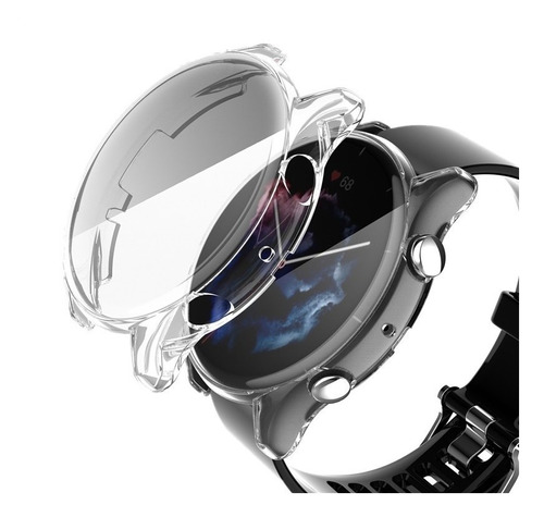 Capa De Relógio Silicone Transparente 360° Para Smartwatch