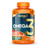 Omega 3 Katigua 180 Capsulas - Oleo De Peixe Puro Sabor Sem Sabor