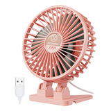 Ventilador De Escritorio Jzcreater Para Oficina Rosa