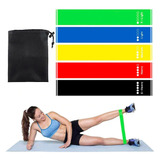 Kit 5 Bandas Ligas Resistencia Ejercicio Fisioterapia Yoga 