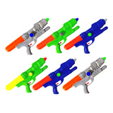 Kit 6 Pistolas De Água Jato Duplo Brinquedo Infantil Atacado