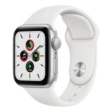 Apple Watch Se (gps, 40mm) - Caixa De Alumínio Prata - Pulseira Esportiva Branco