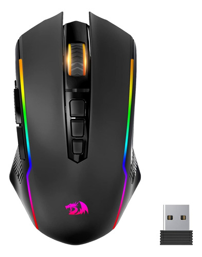 Mouse Inalámbrico Redragon M910-ks Rgb 8000 Dpi Negro Gamer