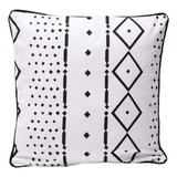 Cojin 40x40cm Deco Tribal Puntos Blanco Dib